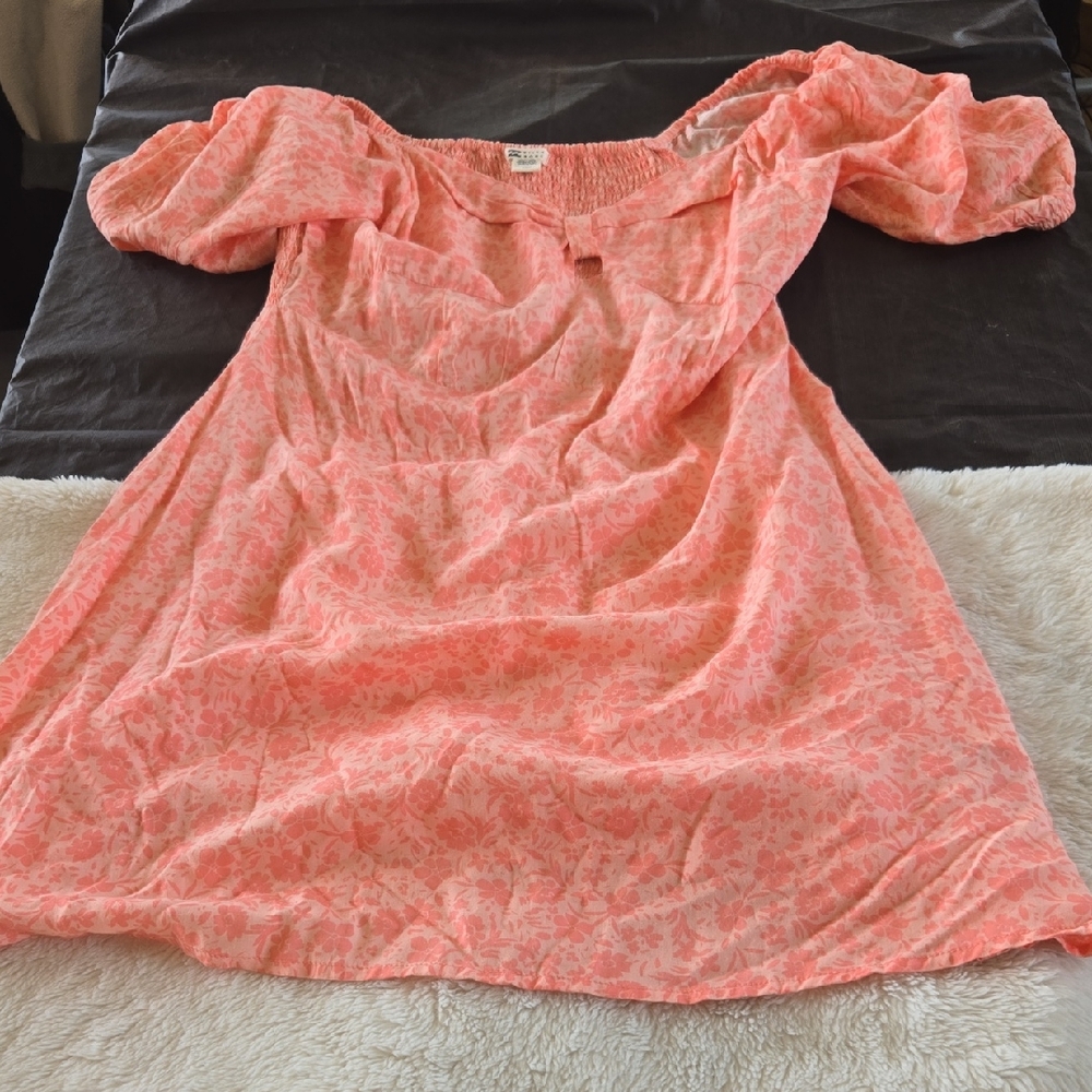 Billabong Asymmetrical Dress in Coral Pink